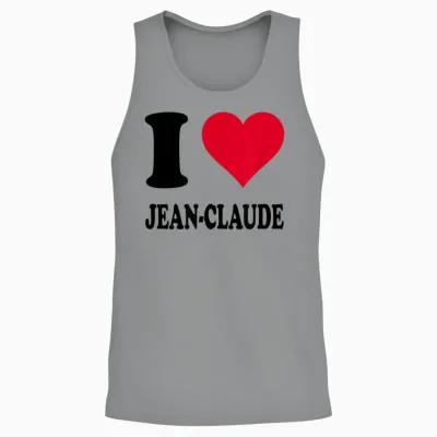 J'aime Jean-Claude T-Shirt, White, S Unisex Tank Top - Sport Grey