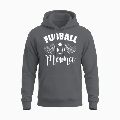Football Mama T-Shirt, Black Unisex Hoodie - Charcoal