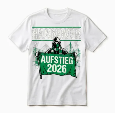 Hannover Aufstieg 2026, Aufsteiger Fußball Unisex T-Shirt - White