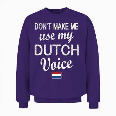 Proud Dutch Roots Netherlands Flag Dutch Heritage Unisex Sweatshirt - Purple