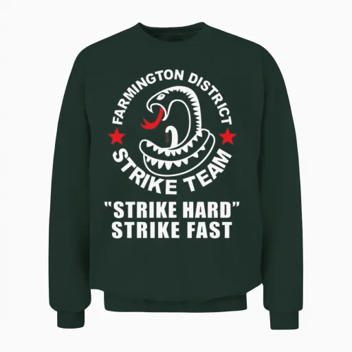 The Shield Inspired Farmington District Strike Unisex Sweatshirt in Forest