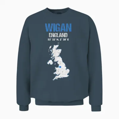 Ville De Wigan, Angleterre Unisex Sweatshirt - Dark Heather