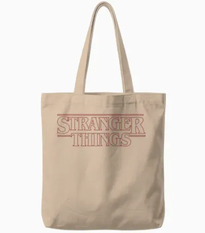 Netflix Stranger Things Outline Logo Tote Bags - Natural
