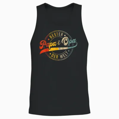 Bester Papa Und Opa Zum Vatertag, Geburtstag Und Weihnachten Unisex Tank Top - Black