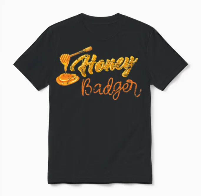 Retro Honey Badger Unisex T-Shirt - Black