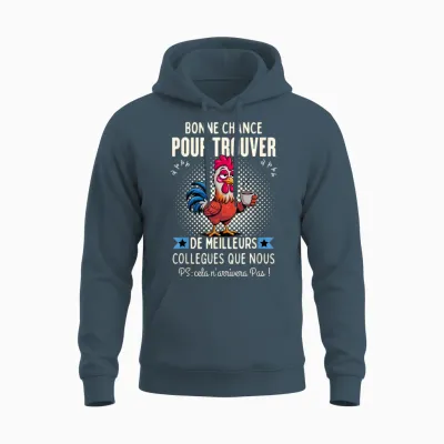 Cadeau Départ Collègue Travail Humour Nouveau Travail 2026 Unisex Hoodie - Dark Heather
