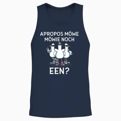 Apropos Möwe Möwie Noch Een Norddeutschland Plattdeutsch Unisex Tank Top - Navy