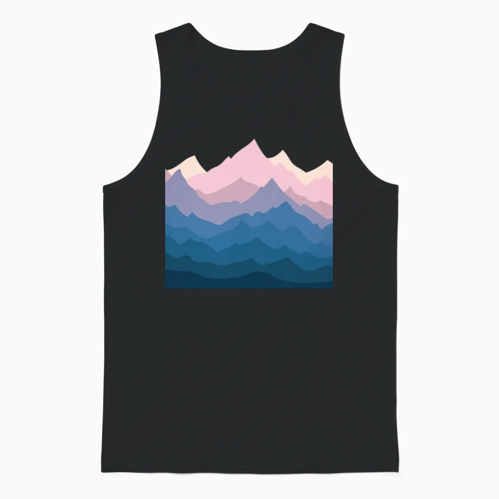 Minimalist Landscape 12 Unisex Tank Top in Black