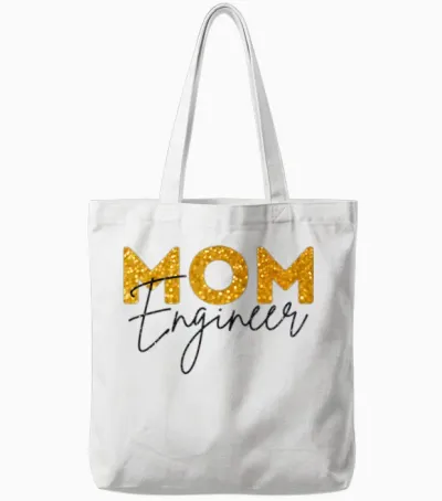 Mom Engineer Tote Bags - White