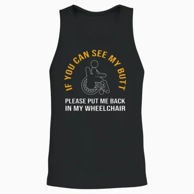 Wheelchair Bound Disability Handicap Unisex Tank Top - Black