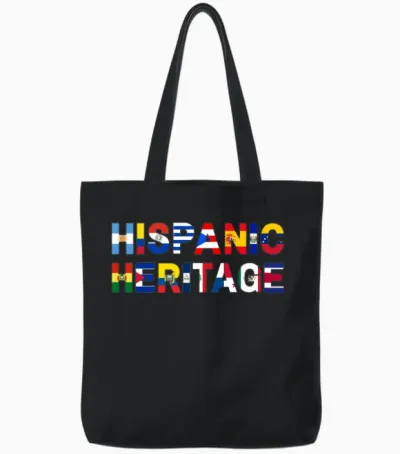 Hispanic Heritage Tote Bags - Black