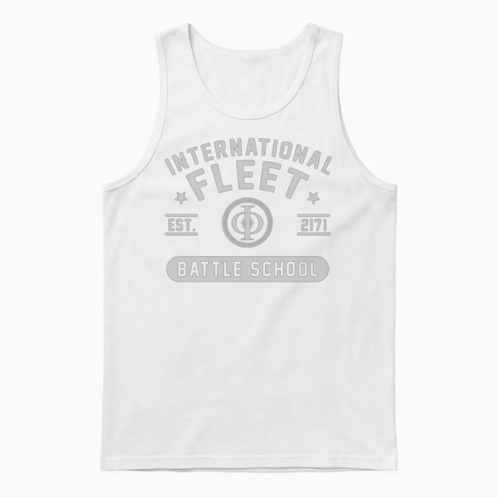 International Fleet Ender S Game Battle School Unisex Tank Top in White