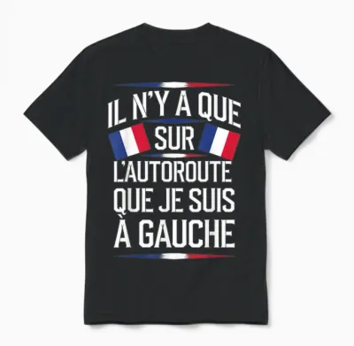 Que Sur Autoroute a Gauche Bardella Rassemblement 2027 T-Shirt, Black, S Unisex T-Shirt - Black