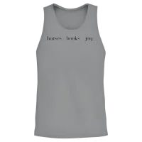 Horses + Books = Joy Horse Lovers Unisex Tank Top - Sport Grey – 2