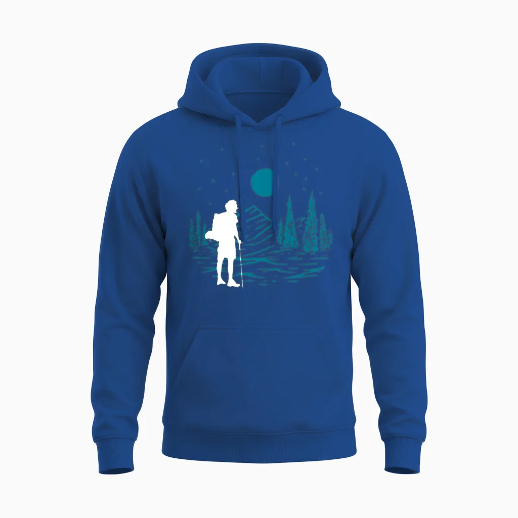Funny Hiking Hiker Gift & Outdoors Gift Unisex Hoodie in Royal