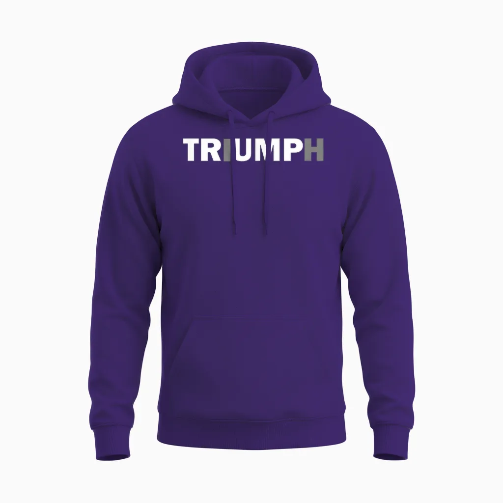 Trump Triumph T-Shirt Patriotisches Unisex Hoodie in Purple