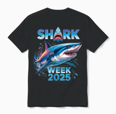 Shark Lover 2025 - Ocean Conservation Week Unisex T-Shirt - Black