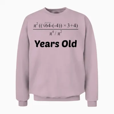Algebra Equation 40th Birthday Unisex Sweatshirt - Light Pink