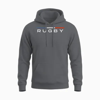 France Supporters Rugby Patriot French Unisex Hoodie - Charcoal