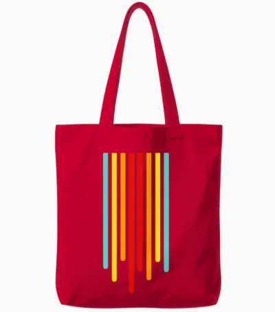 Retro Colors Tote Bags - Red