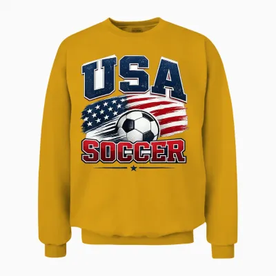 Soccer Football- World Cup 2026 Usa Unisex Sweatshirt - Gold