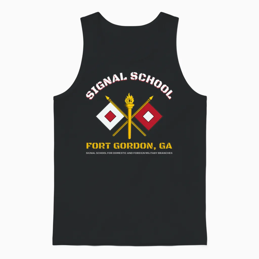 Fort Gordon Signal School Unisex Tank Top in Black