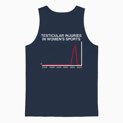 Blessures Testiculaires Dans Le Sport Des Femmes Déclaration De Meme Drôle Unisex Tank Top - Navy