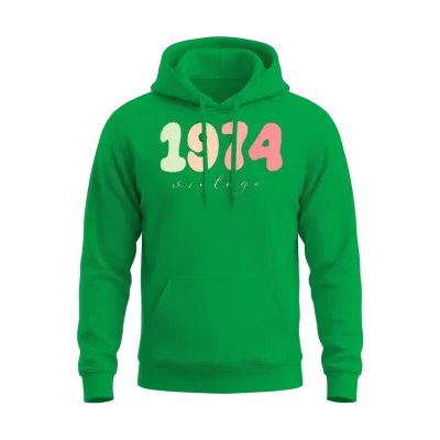 Birthday 1974 Vintage Unisex Hoodie - Irish Green