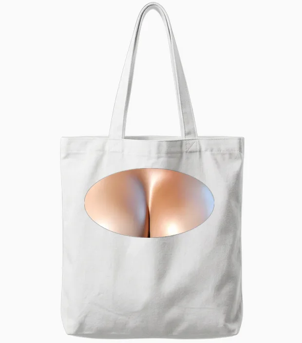 Fake Boobs Tote Bags in White