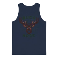 Buck Mode Woodland Deer Emblem Unisex Tank Top - Navy – 1