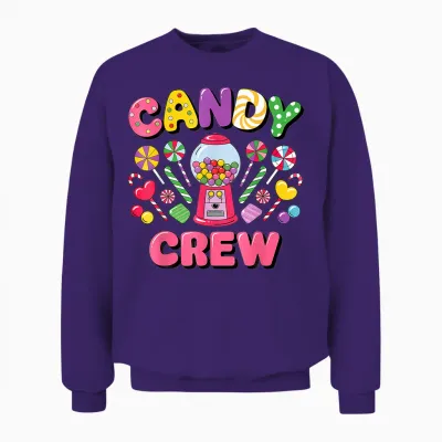 Candy Land Candy Crew Decorations Sweetie Candy Squad Cool Unisex Sweatshirt - Purple