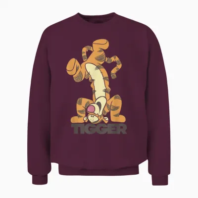 Disney Winnie the Pooh Bouncing Tigger Unisex Sweatshirt - Maroon