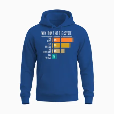 Coyote Hunter Saying Funny Coyote Hunting Unisex Hoodie - Royal