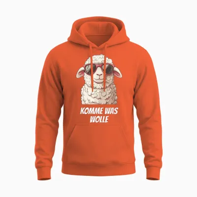 Landwirt Landwirtin Schaf Motivation Komme Was Wolle Unisex Hoodie - Orange