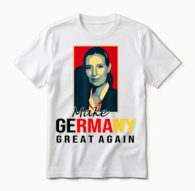 Make Germany Great Again Alice Weidel 2025 Bundeskanzlerin Unisex T-Shirt - White