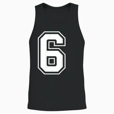 Fun Six Seven 6 7 Meme Design Unisex Tank Top - Black