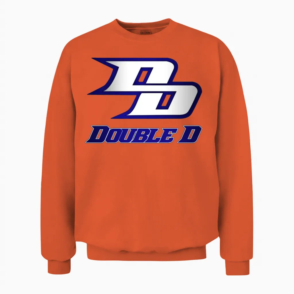 Double D Logo Unisex Sweatshirt in Orange