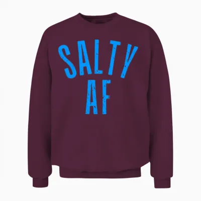 Salty Af Unisex Sweatshirt - Maroon