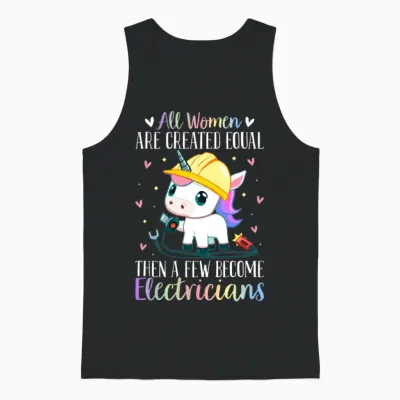 Female Electrician Electrician Girl Unisex Tank Top - Black