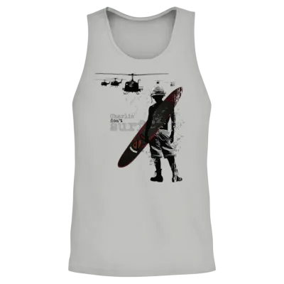 Charlie Dont Surf Unisex Tank Top - Ash