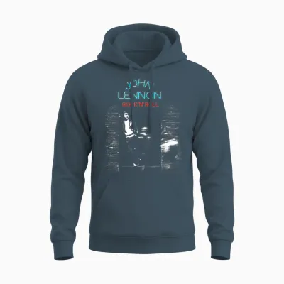 John Lennon - Rock 'n' Roll T-Shirt Small Unisex Hoodie - Dark Heather