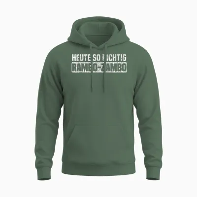 Heute So Richtig Rambo-Zambo Meme Bundeskanzler Unisex Hoodie - Military Green