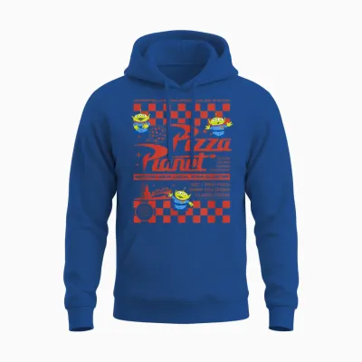 Disney Pixar Toy Story Pizza Planet Iconic Retro Flyer Logo Unisex Hoodie - Royal