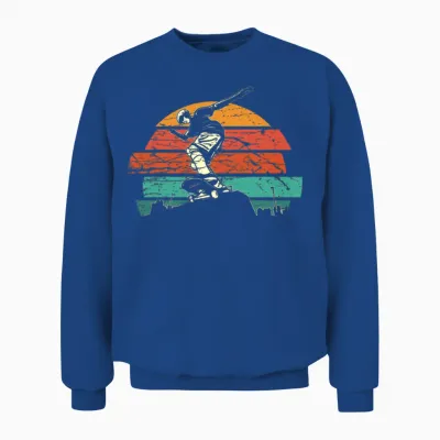 Retro Skateboarder Boy Skater Unisex Sweatshirt - Royal
