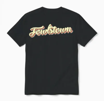 Fowlstown Baseball Font Unisex T-Shirt - Black