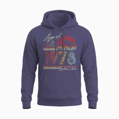 46th. Geburtstag Geschenk Legende Seit April 1978 Unisex Hoodie - Heather Sport Dark Navy
