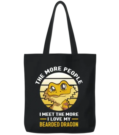 Bearded Dragons Tote Bags - Black