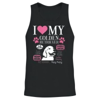 Dog Anatomy of a Golden Retriever Unisex Tank Top - Black – 2