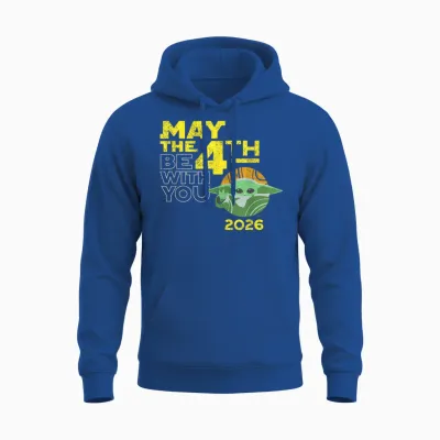 Star Wars the Mandalorian Grogu May the 4th Be with You 2026 Unisex Hoodie - Royal