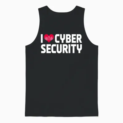 I Love Cyber Security Unisex Tank Top - Black